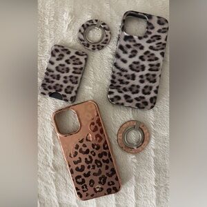Velvet Caviar Leopard and Rose Gold Phone Case Set iPhone 13 Pro Max
